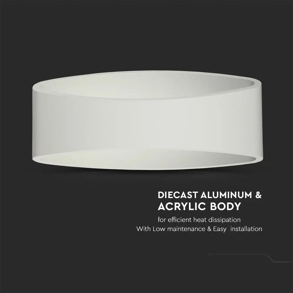 5W LED Wall Light White Body Warm White