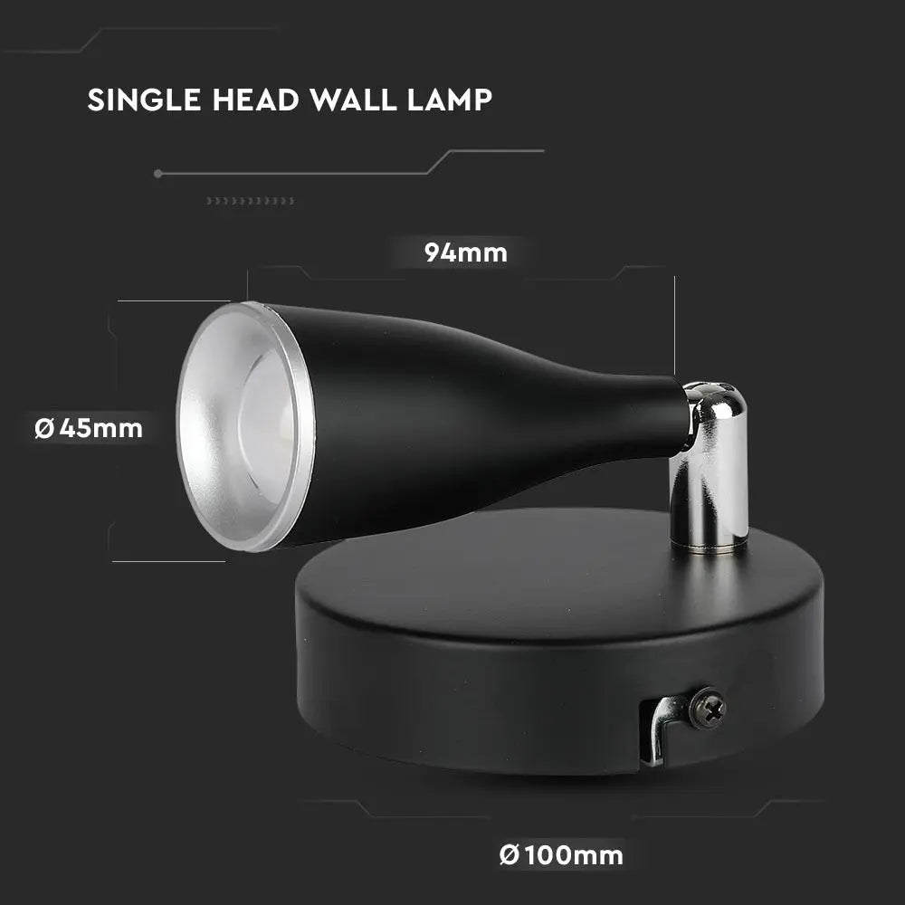 4.5W LED Wall Lamp Warm White Black