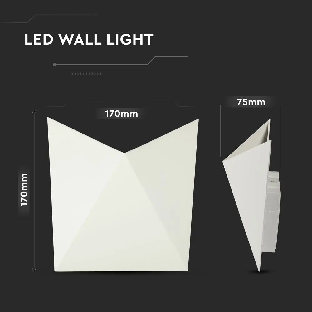 5W LED Wall Light White Body IP65 4000K