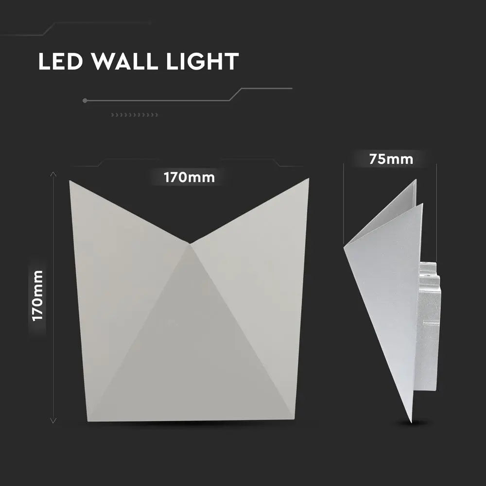 5W LED Wall Light Grey Body IP65 4000K