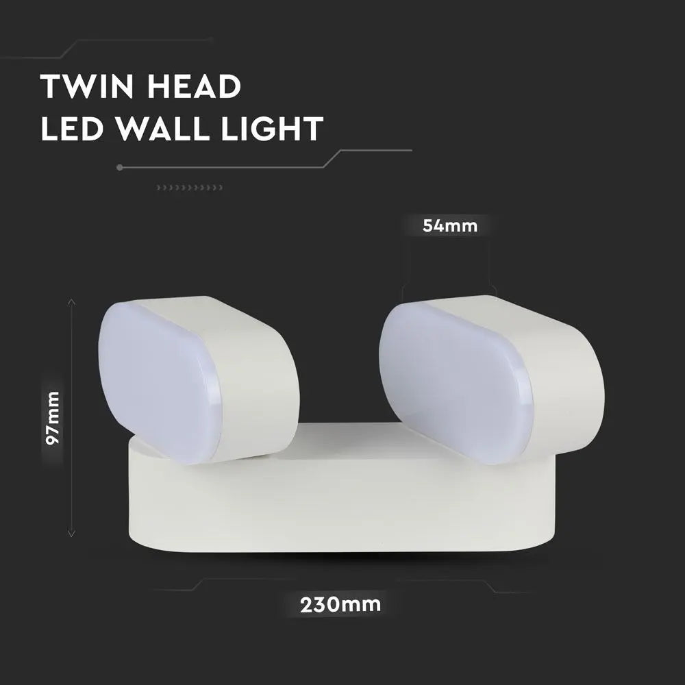 12W LED Wall Lamp IP65 Movable White Body 3000K
