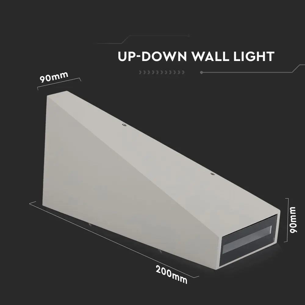 6W LED Wall Light Grey Body IP65 3000K
