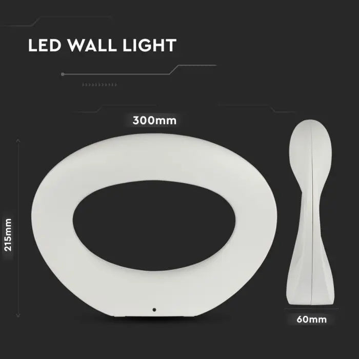 10W LED Wall Light IP65 White Body 4000K