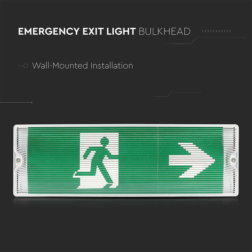 3W Emergency Exit Light 6000K IP65 1200 mAh