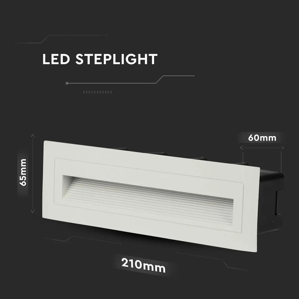 6W LED Steplight White Body 4000K