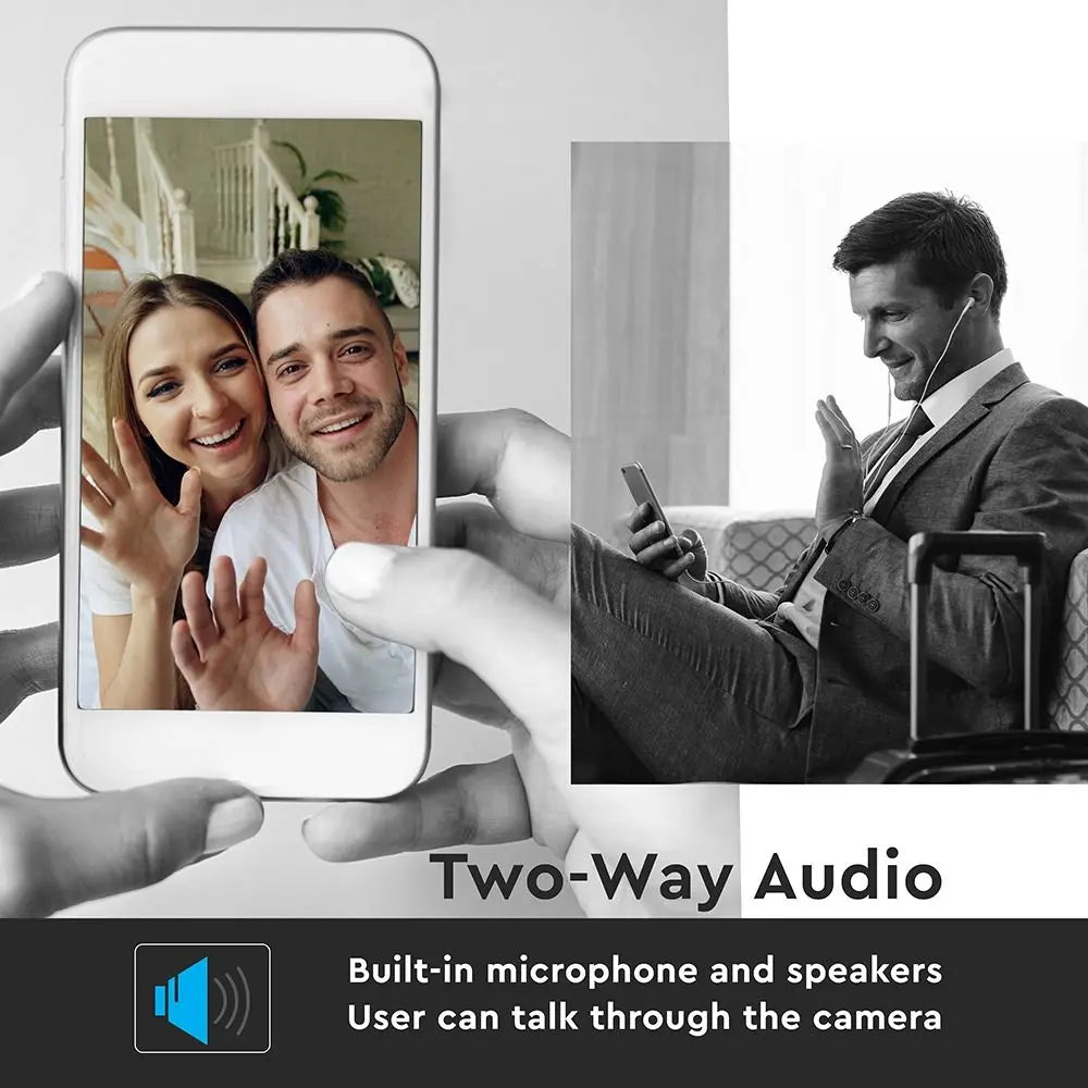 720P Indoor Wi-Fi IP 2 Way Audio Camera Speaker Microphone EU Plug IP20