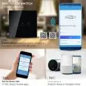 Wi-Fi Touch 3 Way Switch Amazon Alexa & Google Home Compatible Black