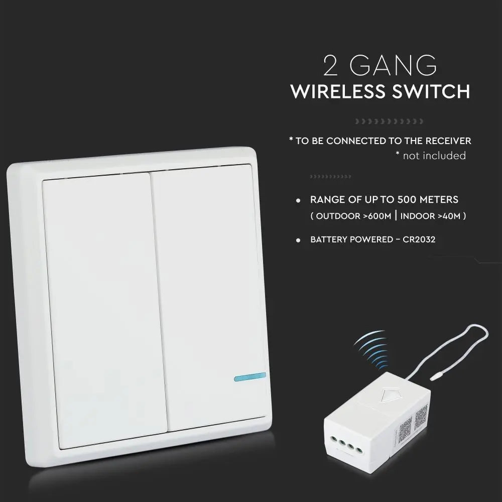 Wireless Switch 2 Gang IP54