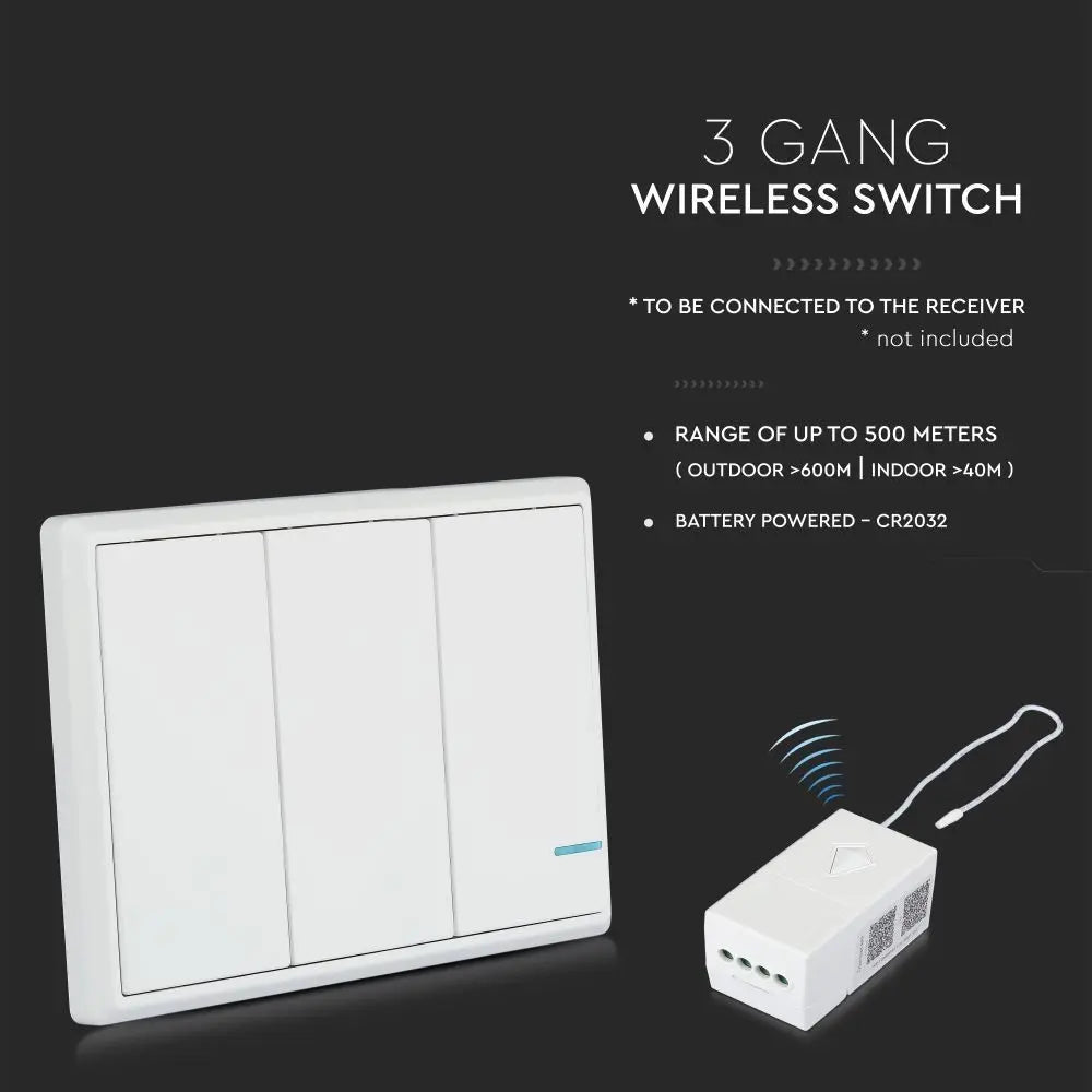 Wireless Switch 3 Gang IP54