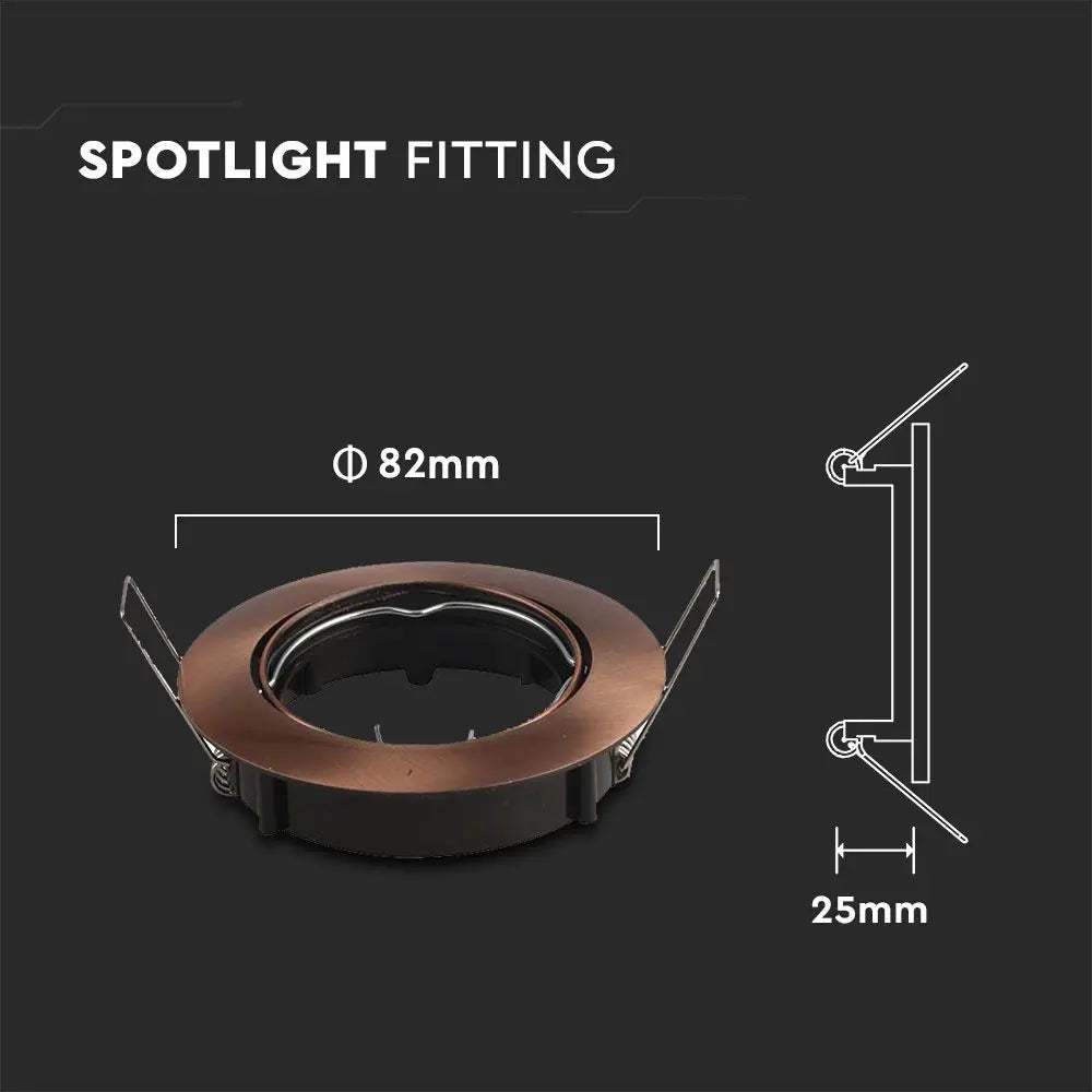 GU10 Fitting Round Movable Bronze
