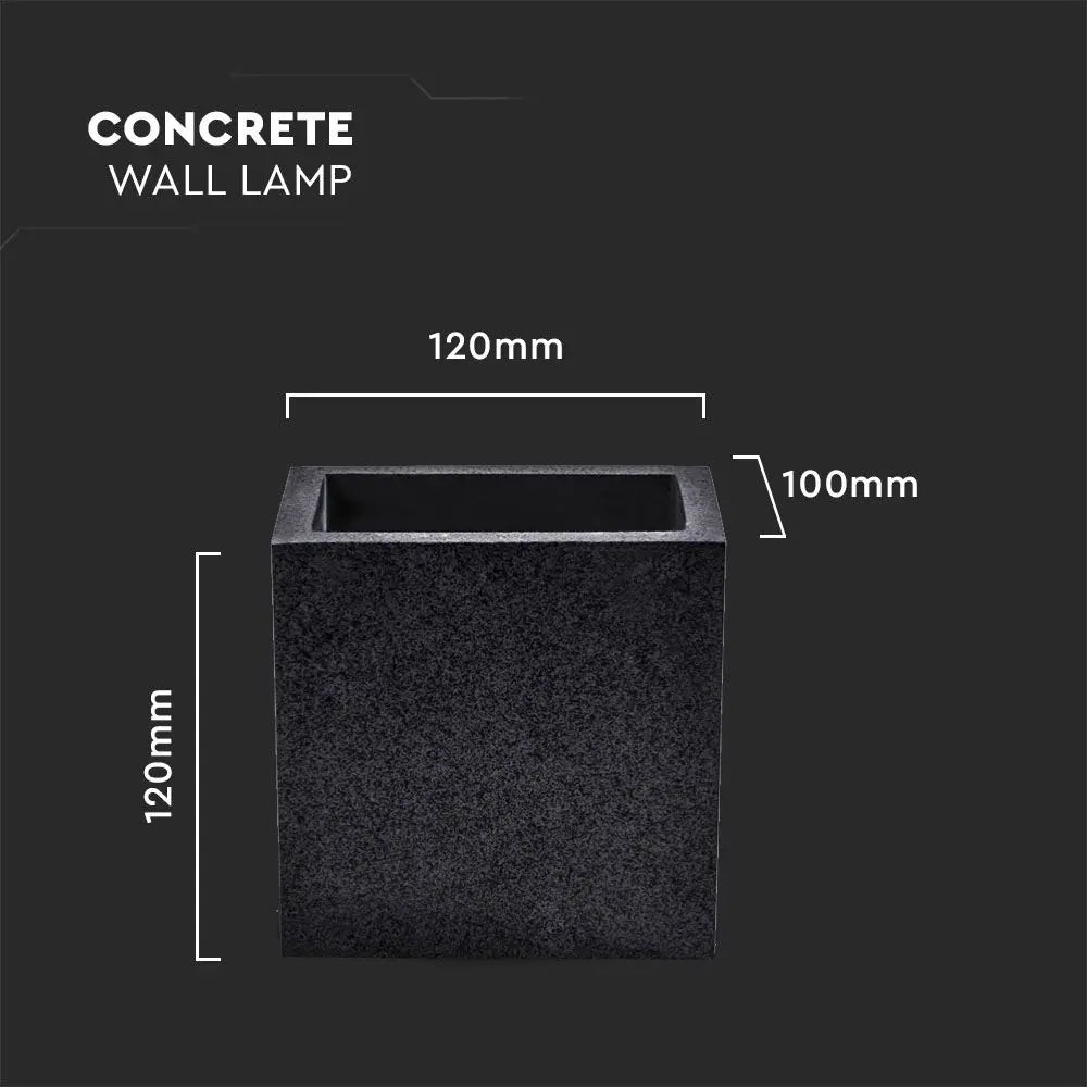 G9 LED Concrete Wall Lamp Square Dark Grey