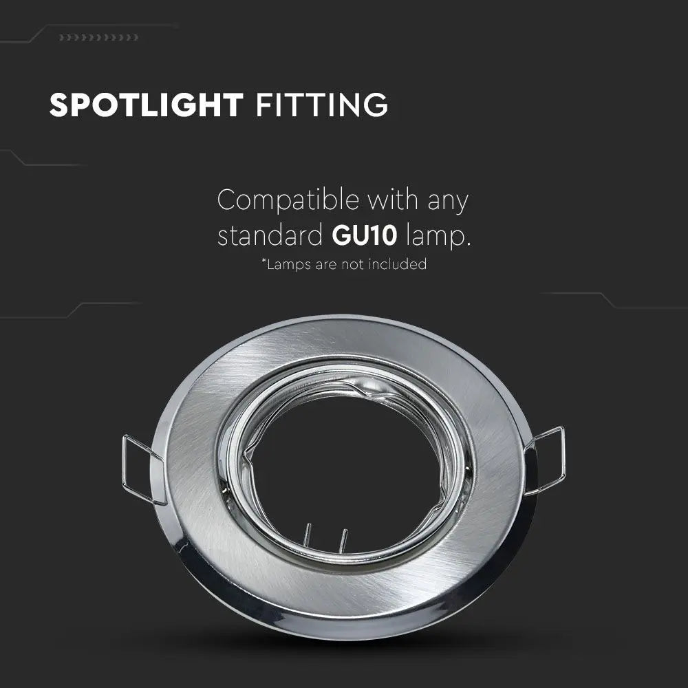 GU10 Round Spotlight Fitting Satin Nickle 2 pcs/box